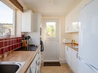 Kitchen in The Crest a holiday let.on the Norfolk coast.