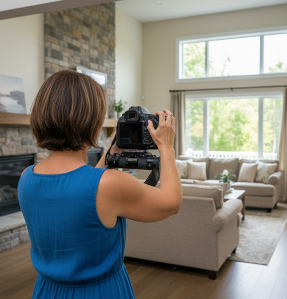 Taking Photos of a holiday home