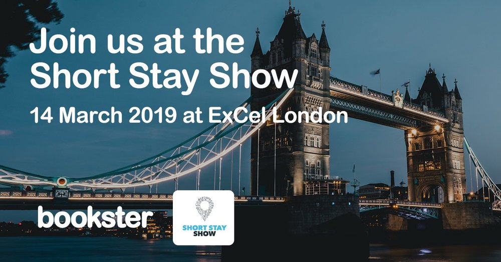 Short Stay Show 2019 - Meet Bookster in London ExCeL at the Short Stay Show 2019 Short Stay Show 2019 - Meet Bookster in London ExCeL at the Short Stay Show 2019