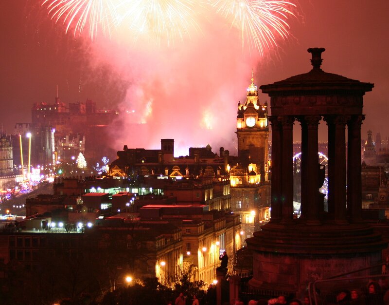 Spend Hogmanay 2024/5 in Edinburgh - Hogmanay in Edinburgh with fireworks lighting the skyline. (© Robbie Shade on Wikipedia) Spend Hogmanay 2024/5 in Edinburgh - Hogmanay in Edinburgh with fireworks lighting the skyline. (© Robbie Shade on Wikipedia)