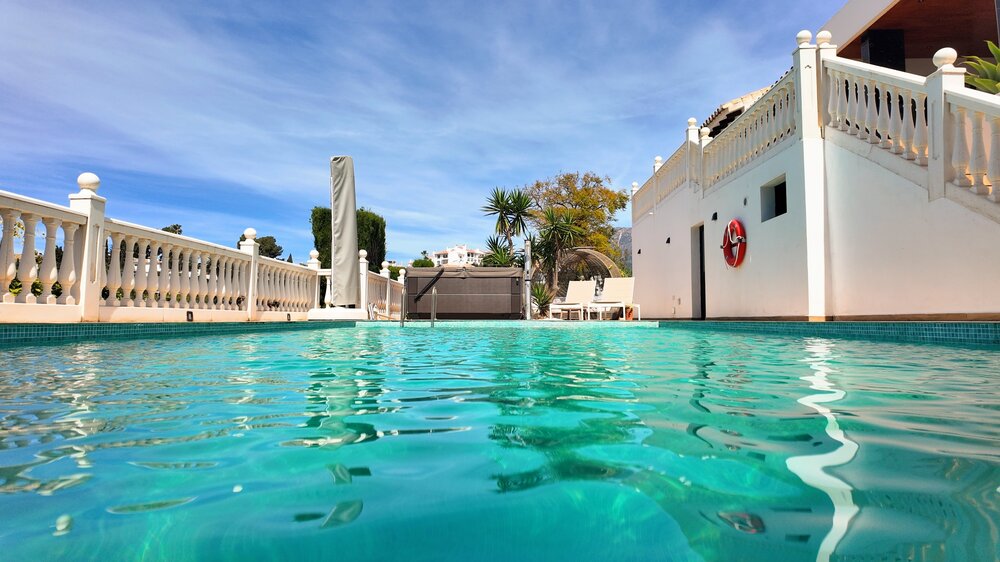 Sunlit Swimming Pool Terrace