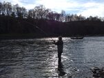 Salmon Fishing on the banks of the River Tay at Murthly Estate