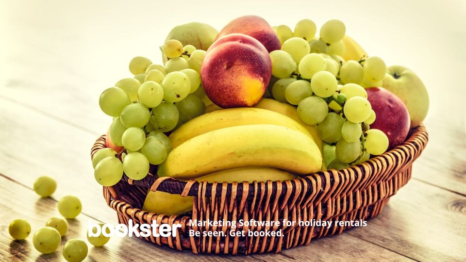 Provide seasonal fruit in a welcome pack
