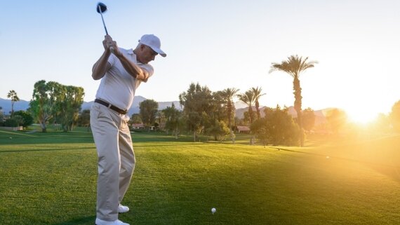Active Autumn Holidays - Image of a player playing golf on a Costa del Sol Golf course. (© DAPA Images via Canva)