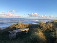 views of the skyline at Eccles on Sea.