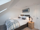 Brunswick Street 6 - Double bedroom with zip'n'link bed and skylight windows in Edinburgh holiday let