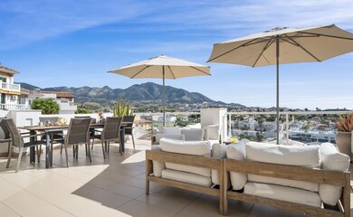 Mijas Mountain View - Of the Mijas Pueblo mountain from the terrace (© Goto Property Management)