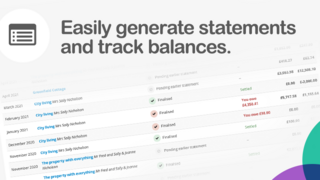 Easily generate statements and track balances