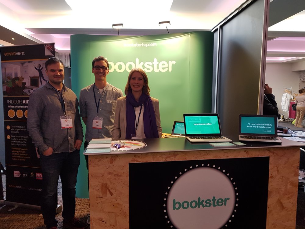 Bookster team at Be My Guest stand 2018 - The team of Bookster property management software at the Be My Guest conference (© Bookster) Bookster team at Be My Guest stand 2018 - The team of Bookster property management software at the Be My Guest conference (© Bookster)