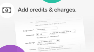 Add credits & charges