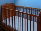 Castle Cottage-14 - Wooden baby's cot in Irish holiday cottage