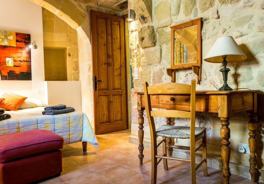 Bedroom's corner with the door