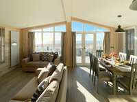 Living and dining space in Sunset Lodge, Selsey