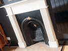 CastleEsplanade-11 - Traditional fireplace in double bedroom of Edinburgh holiday let