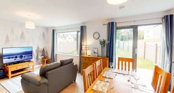Alpine View - family friendly holiday home in Aviemore - living space - Alpine view makes a great base for your next Aviemore holiday.