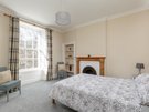 St Patrick Square 6 - Double bedroom with traditional fireplace in Edinburgh holiday let