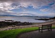 Black Sand Beach View in Rural Scotland