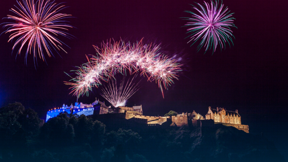 Hogmanay fireworks from the Castle
