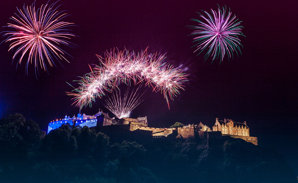 Hogmanay fireworks from the Castle