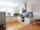 Law View - Modern kitchen in North Berwick holiday holiday home with views over the roof tops.