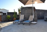 Sun beds at the pool side