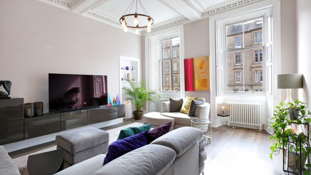 Living room - Chic family living room at Edinburgh self-catering apartment Living room - Chic family living room at Edinburgh self-catering apartment