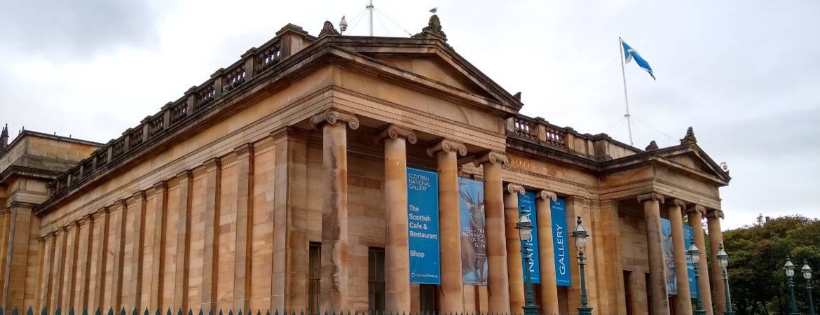Edinburgh gallery with neoclassical architecture
