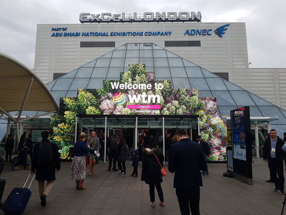 WTM entrance 2018 - Holiday rental managers arriving at WTM 2018 WTM entrance 2018 - Holiday rental managers arriving at WTM 2018