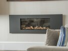 The Beach House, North Berwick - Detail of flame effect gas fire at The Beach House, North Berwick