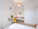 Seagulls - Double bedroom in North Berwick holiday home, with double bed and single day bed.