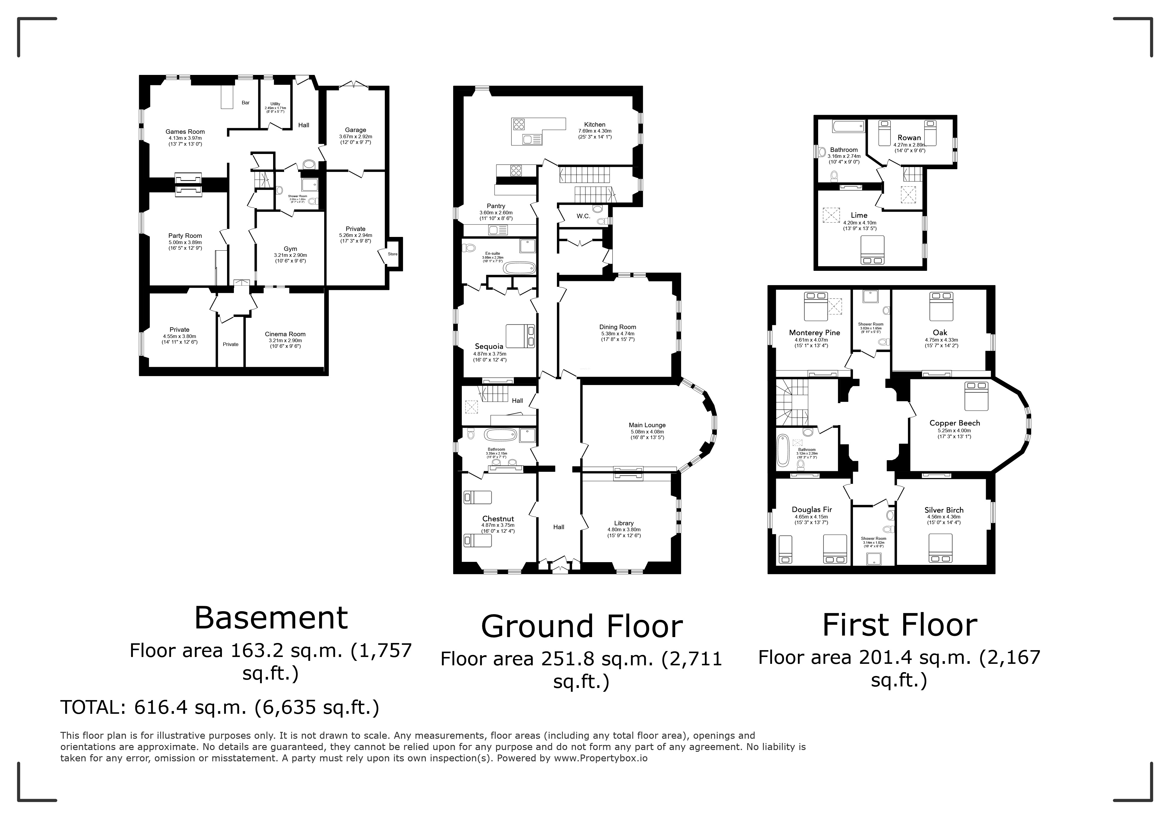 Lady Loch Lomond Floor Plans - Floor Plan for holiday home set over multiple floors on Loch Lomond