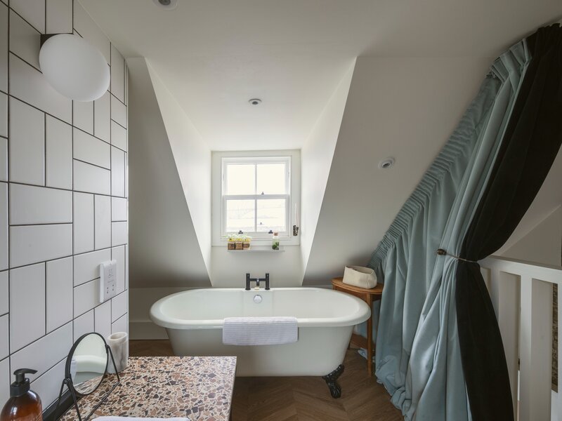 Bright Bathroom for Corporate Guests