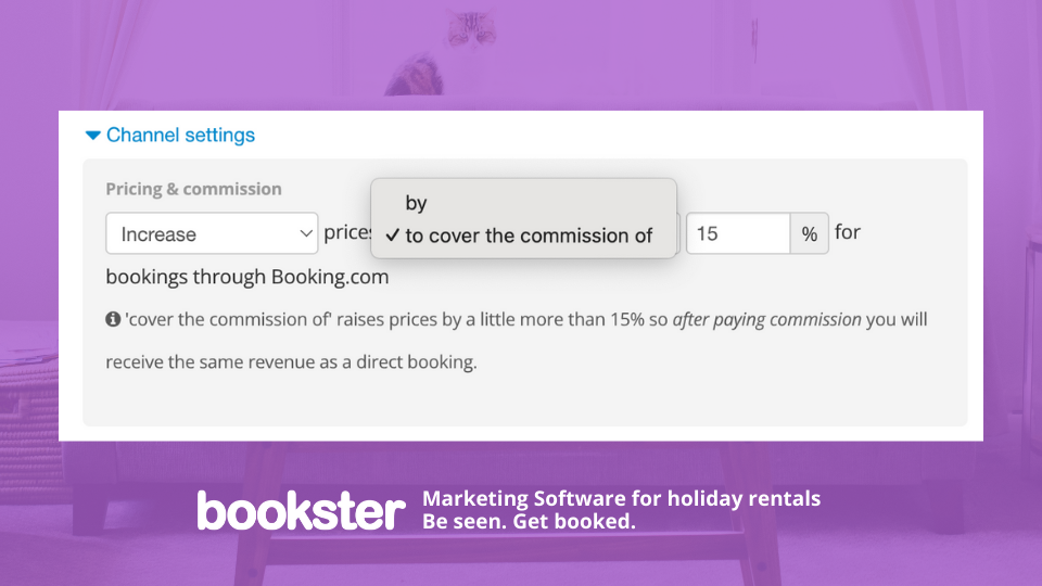 Use Bookster to cover commission
