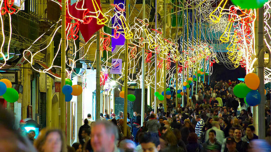 "Christmas Street Decorations Gozo"