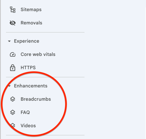 Enhancements in Google Search Console - Schema.org markup will show up under 'enhancements' in the Google Search Console for your website (© 2025 Bookster) Enhancements in Google Search Console - Schema.org markup will show up under 'enhancements' in the Google Search Console for your website (© 2025 Bookster)