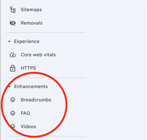 Enhancements in Google Search Console - Schema.org markup will show up under 'enhancements' in the Google Search Console for your website (© 2025 Bookster) Enhancements in Google Search Console - Schema.org markup will show up under 'enhancements' in the Google Search Console for your website (© 2025 Bookster)