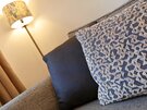 Primrose Cottage - sitting room - Details of cushions on sofa in sitting room of Primrose Cottage