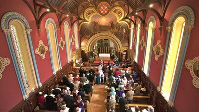 Wedding ceremony at Murthly estate chapel - Wedding vows are made in the the stunning chapel at Murthly Castle (© Nigel Lumsden)