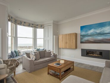 Sitting Room, The Beach House - Stunning sea views from the sitting room at The Beach House, North Berwick
