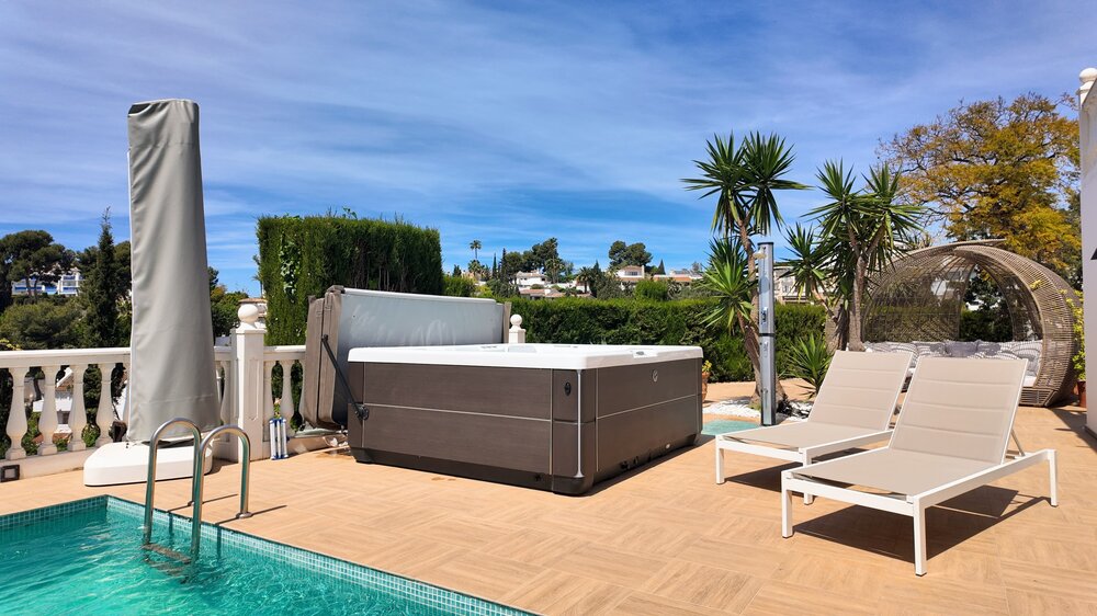 Sunlit Terrace with Hot Tub