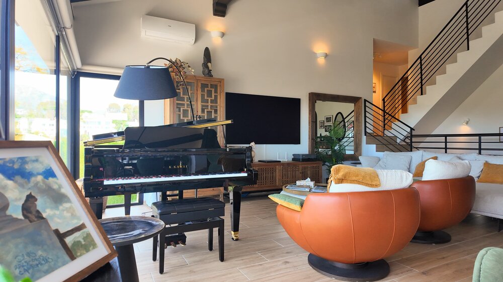 Elegant open-plan living area