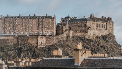 View of Edinburgh Castle from Bedroom and Living Room