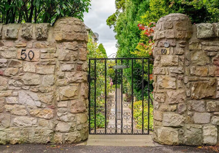 Stone Entrance in a Pet-friendly Housing