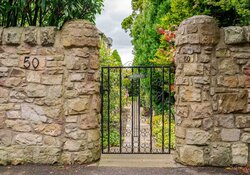 Stone Entrance in a Pet-friendly Housing