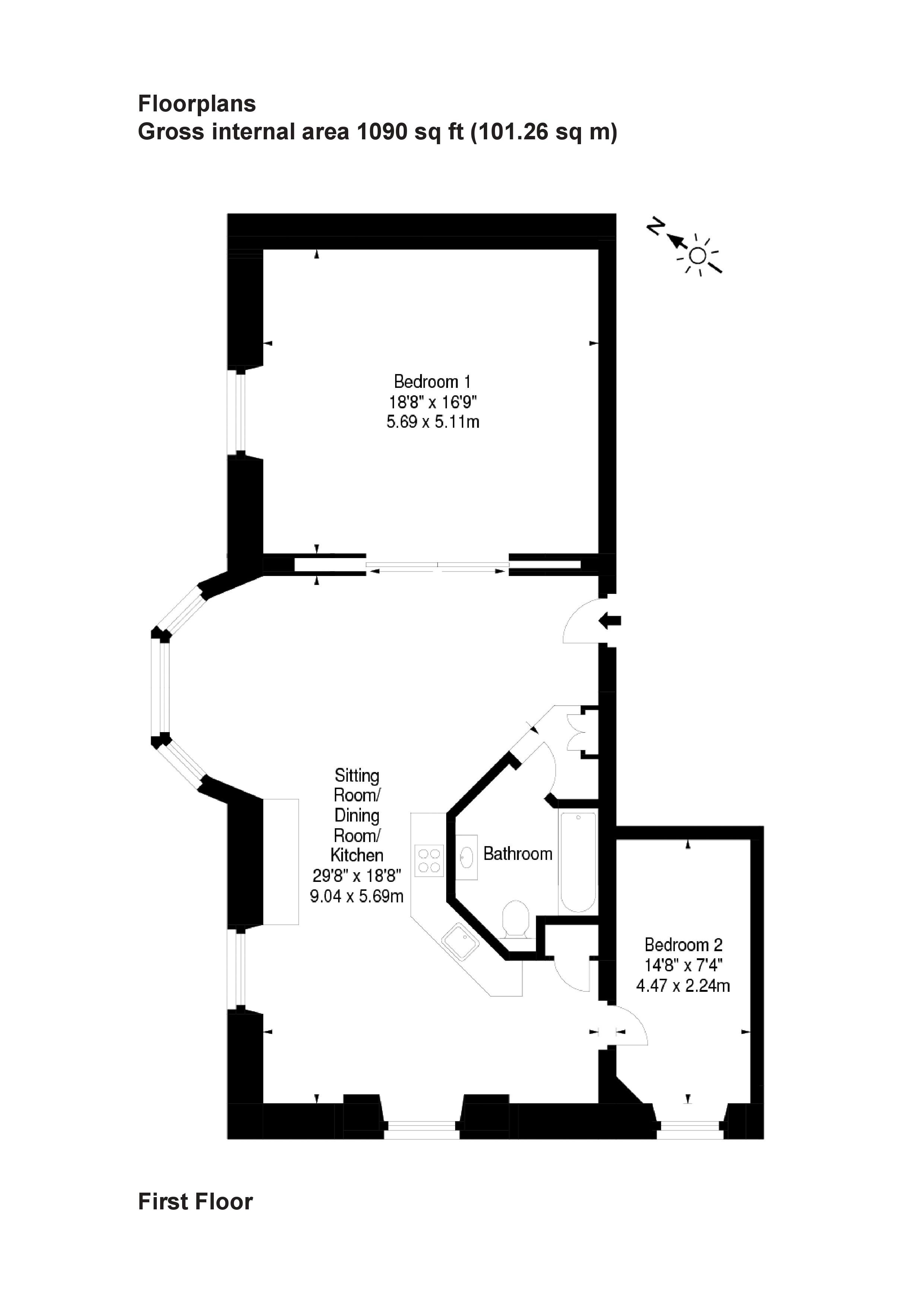 Contemporary 1 Bedroom Floor Plans - contemporary bedroom ideas