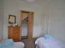 Golf in Gullane self catering accommodation - Links Corner twin bedroom (© Coast Properties)