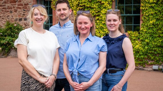 The Edinburgh Address Team - The Edinburgh Address team of 4 outside a property in East Lothian