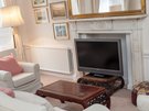 Hart Street No.2 9 - Detail of wooden coffee table and television in family living room