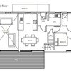 MH ground floor - Layout of the ground floor and deck (A Hebridean Homes style 402)